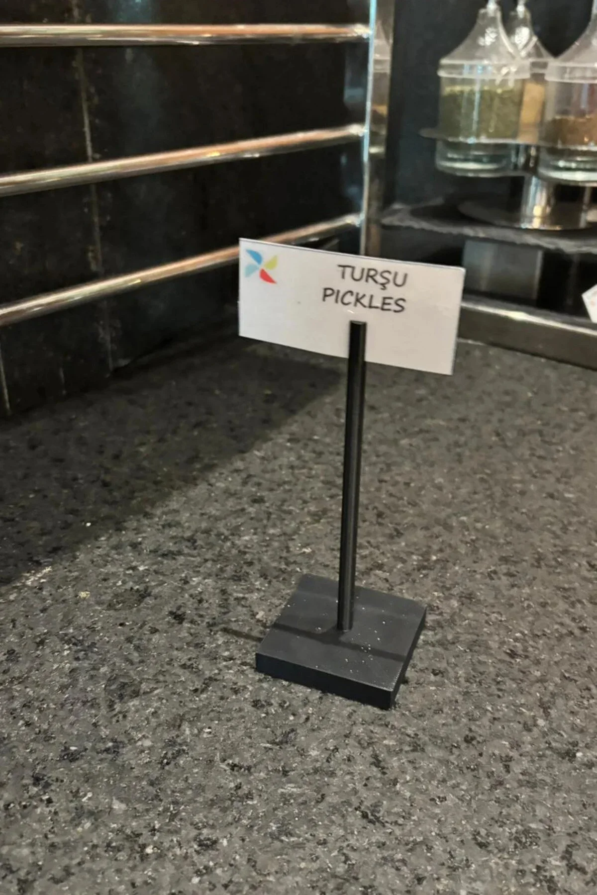 Otel, Restoran, Cafe, Barlar, İsimlik, Menü, QR Menü Dik Stand Siyah